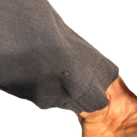 Vintage Charcoal Grey Cotton Blouse - Picture 7 of 9